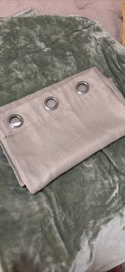 Tan/beige blackout curtains (2 panels)