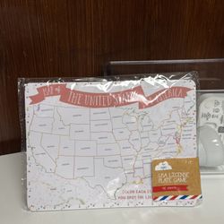 USA License Plate Game Map 