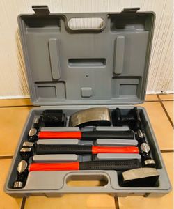 Auto body hammer and dolly set