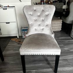 Gray dining chair