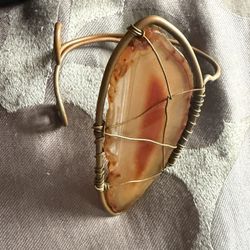 Custom Made Copper & Amber Bracelet 