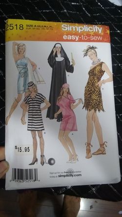 Pattern simplicity halloween costumes women uncut