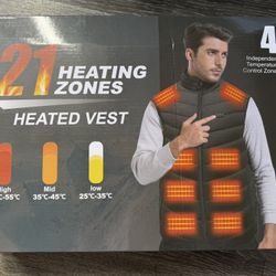 Heated Vest for Men with 15,000 mAh Battery Pack