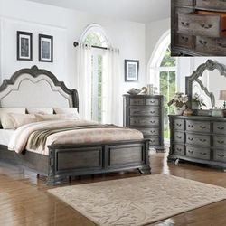 Queen Bed Frame  Dresser   Mirror One Nightstand  Free Local Delivery