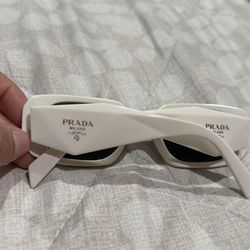 White Prada shades