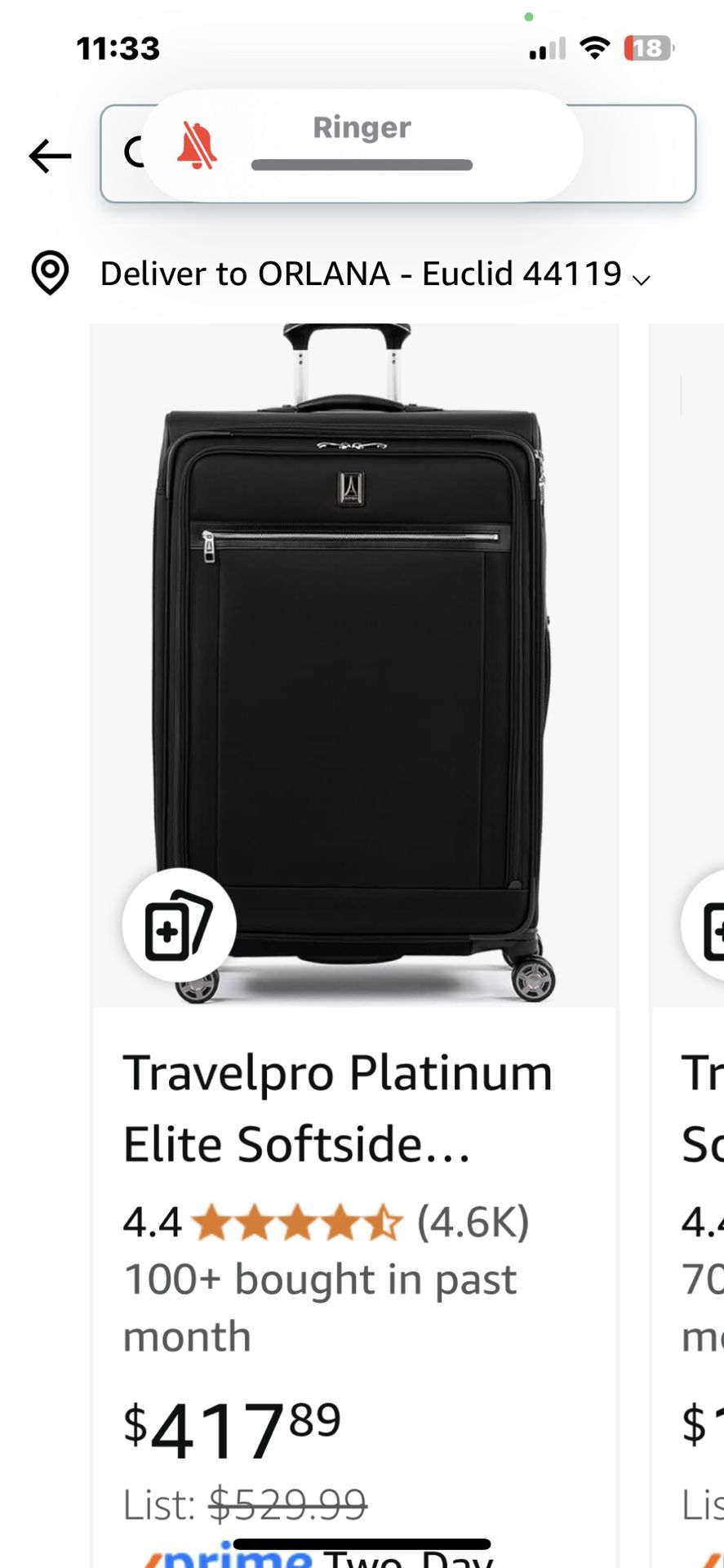 TravelPro Platinum Elite Luggage