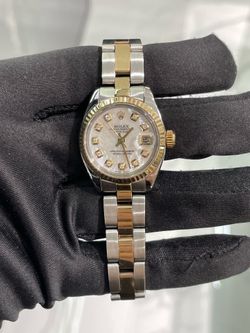 Womens Rolex Two Tone 26mm Mother of Pearl