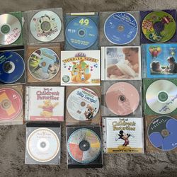 Collection of 20 Children's Music CDs and 1 audio book