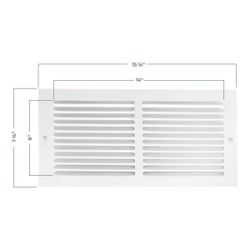 EZ-FLO 14 in. x 6 in. Steel Return Air Grille