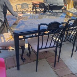 Outdoor Glass Patio Set Table 