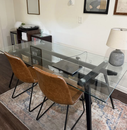 glass dining table