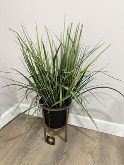 Planter With Artificial Plant 