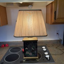 Hand Painted Vintage Asian- Style Lamp