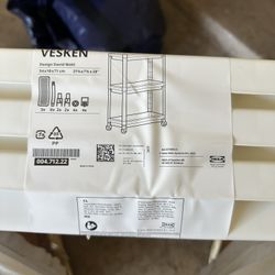 IKEA Vesken Cart White 3 Shelf 54x18x71 cm (21 ¼x7 ⅛x28 ")