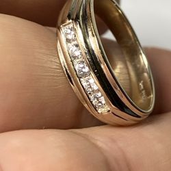 14k White Gold Diamond Ring Size 7