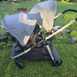 Graco Ready2Grow LX 2.0 Double Stroller Features Bench Seat and Standing Platform Options, Clark