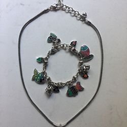 Brighton Fish Charm Necklace and Bracelet 