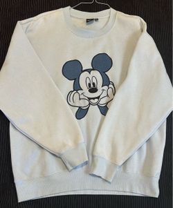 light blue Mickey Mouse sweater women’s