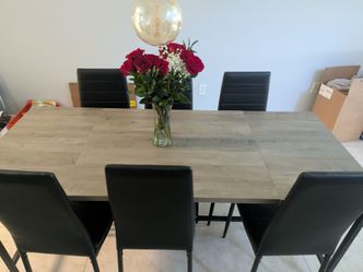 Dining room table and chairs