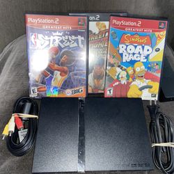 Sony PlayStation 2 Slim Console Bundle With Games 