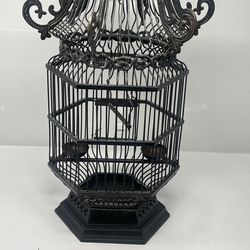 Antique bronze birdcage