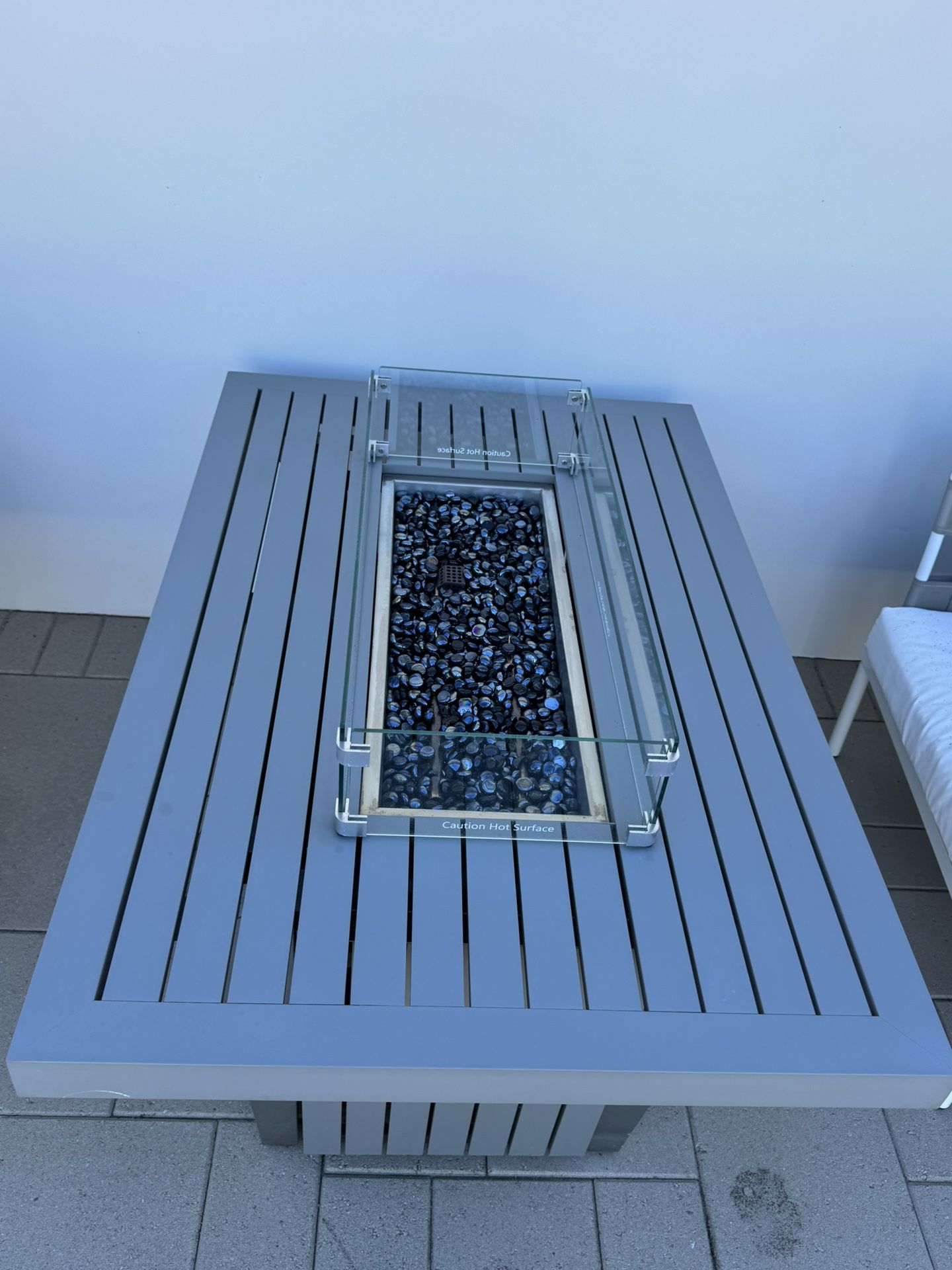 Outdoor Fire Pit table Propane Tank Included