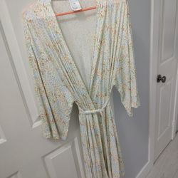 Serra Floral Soft Robe M/L New