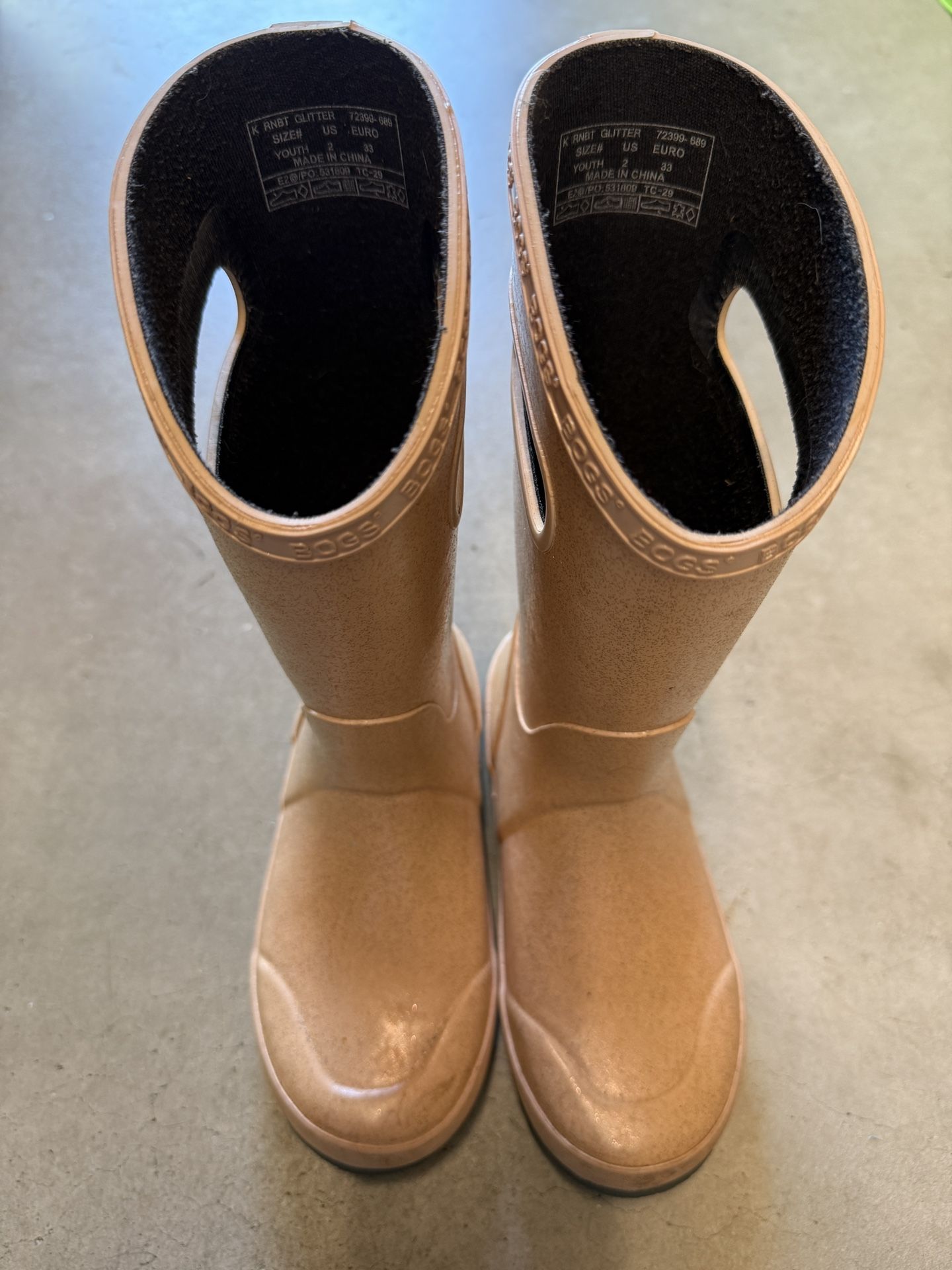 Bogs Boots- pink glitter Girls