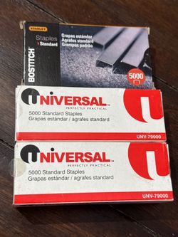 2 Pack Universal 5000 Standar Staples and 1 Pack Stanley Staples Standard 5000