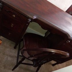 Beautiful antique desk & chair.