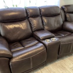 Leather Sofa Set 