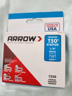 ARROW Genuine T50 Staples 1/4"