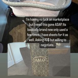 Halo Bassinet. Like New 