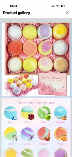 2.5 OZ Large Handmade Bath Bombs for Women Adults Kids, 12 Pcs XL Organic Natural bathbombs for Dry Skin Moisturizing, Relaxing Aromatherapy, Bubble S