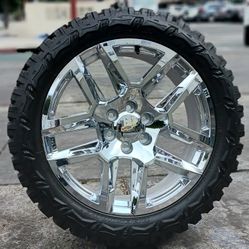 22” Chevy Silverado GMC Sierra Replica Wheels & Tires Tahoe Yukon Escalade Suburban Rines Y