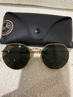 Ray-Ban Jack RB3565 Sunglasses – Gold Frame / Green Lenses