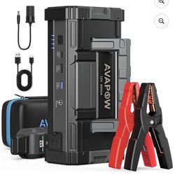 AVAPOW 6000A Car Battery Jump Starter(for All Gas or up to 12L Diesel) Powerful Car Jump Starter with Dual USB Quick Charge and DC Output,12V Jump Pac