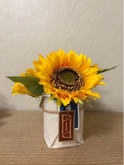 Artificial Sunflowers Potted Fake Sunflower in Paper Pulp Pot