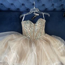 open lace back dress Ava Presley 39245 Prom Dress - Iridescent Light Blue