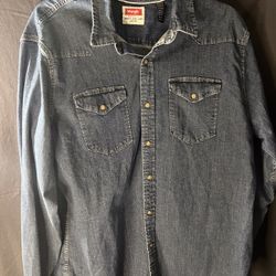 Wrangler Mens Blue Denim Jacket - XL
