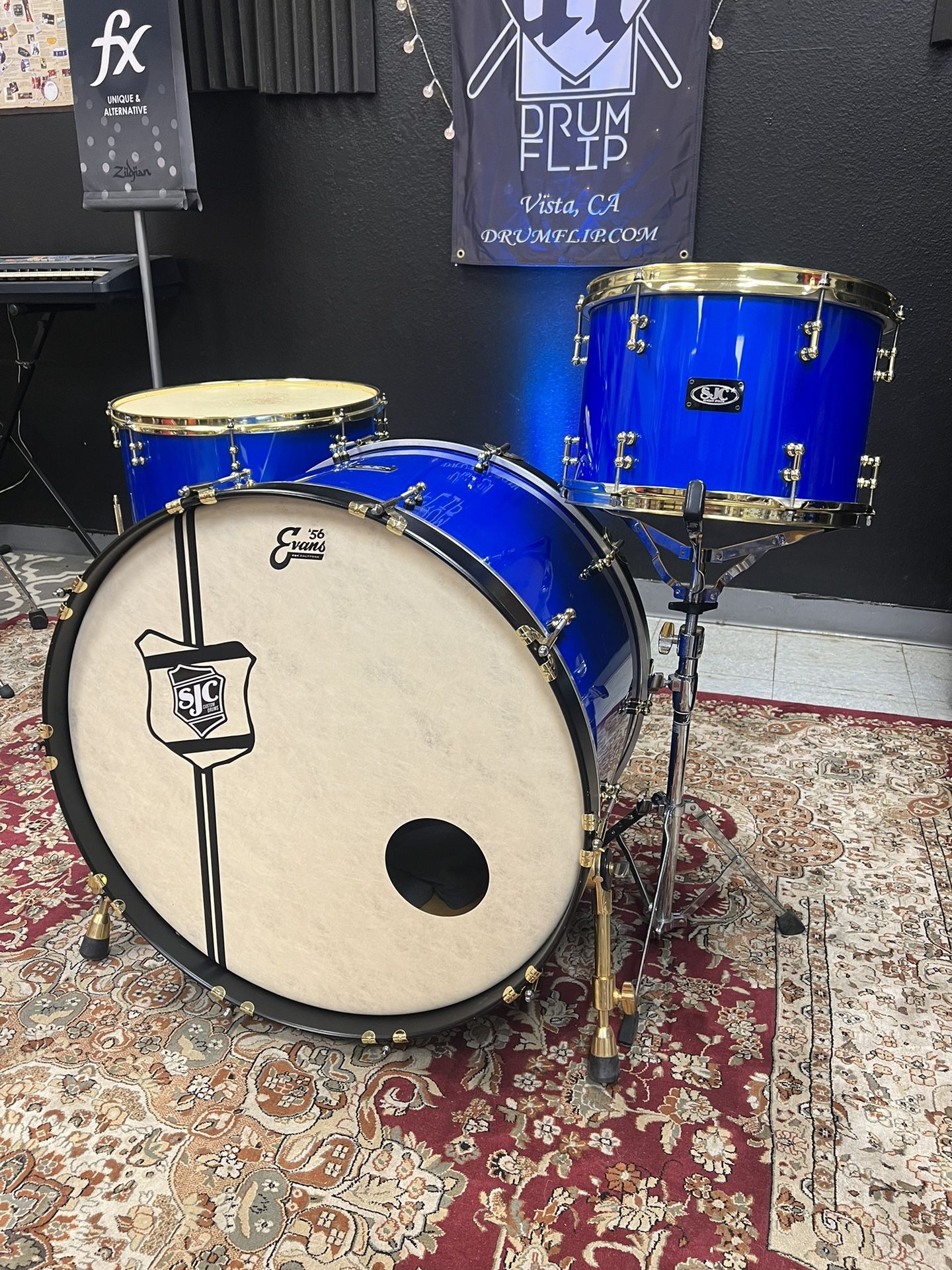 SJC Custom Drums 3pc Drum Set 26,18,13