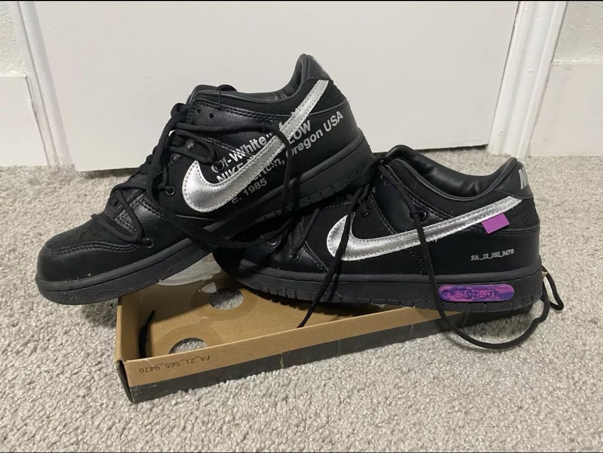 Black Off White Lot 50 Dunks