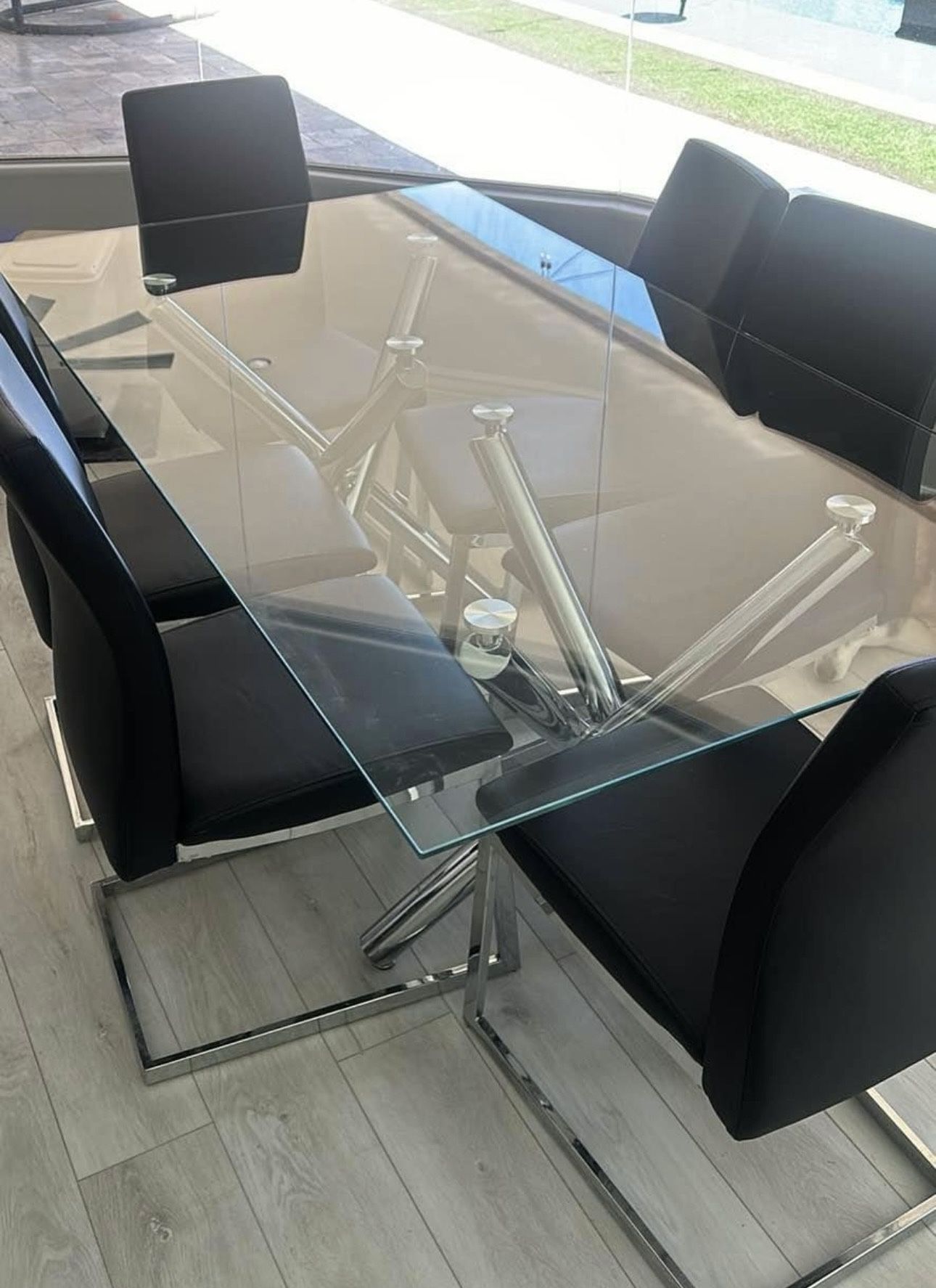 BLACK/CHROME Dining Room SET 🖤🤍🤍🖤