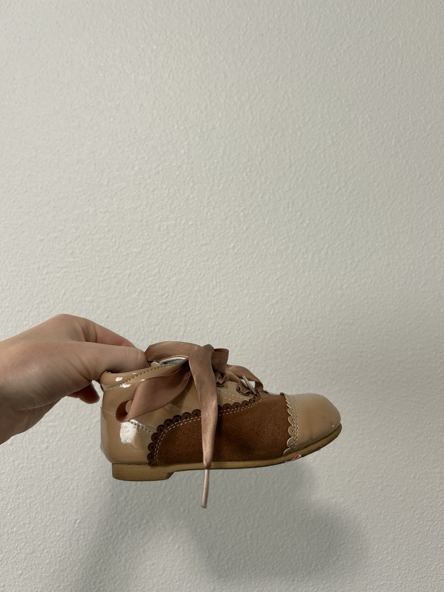 Baby’s Bow Ribbon Ankle Boots Shoes Size 5.5