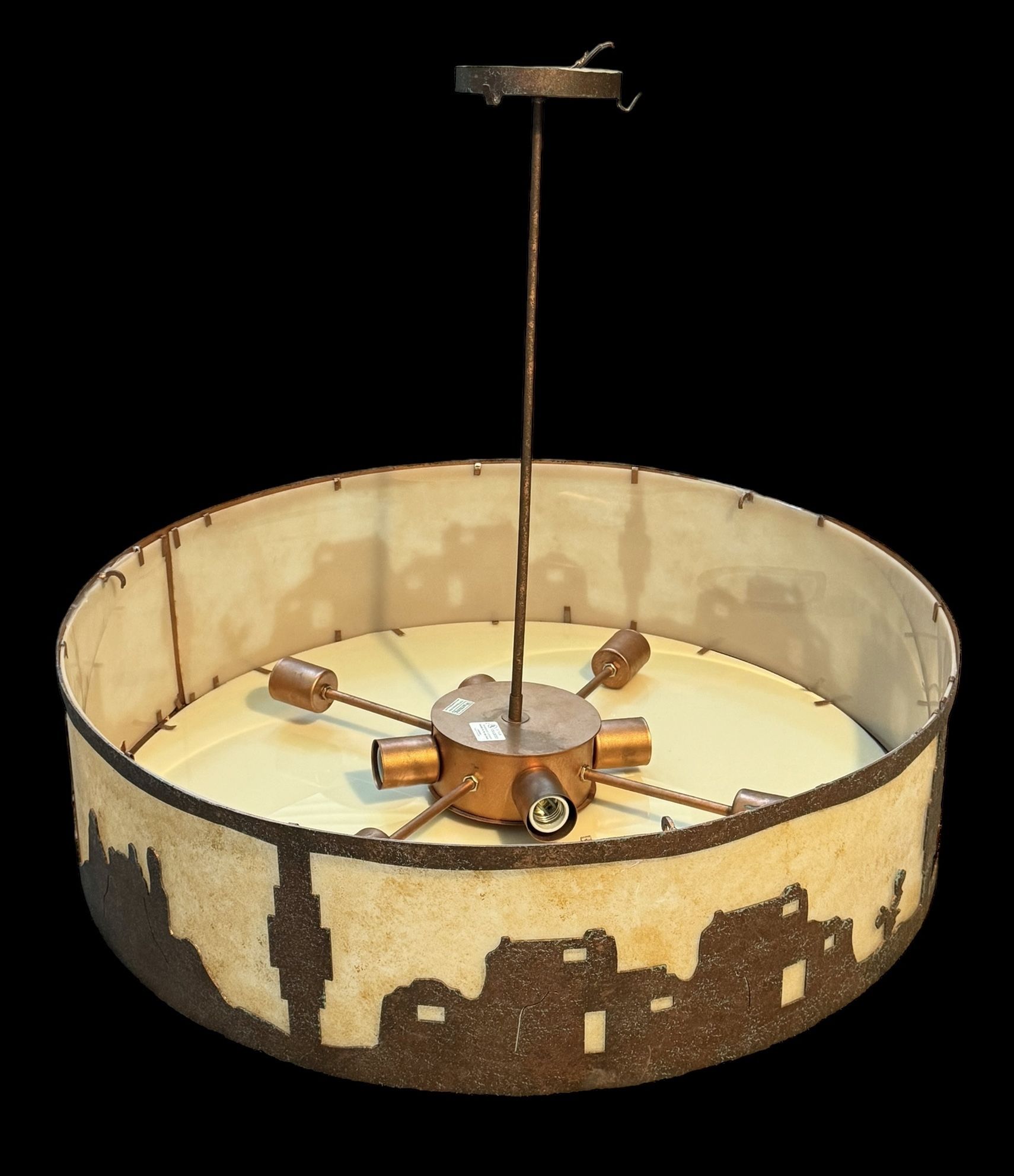 Kiva Lighting Santa Fe Western ~ Large Custom Hanging Chandelier 30” Dia
