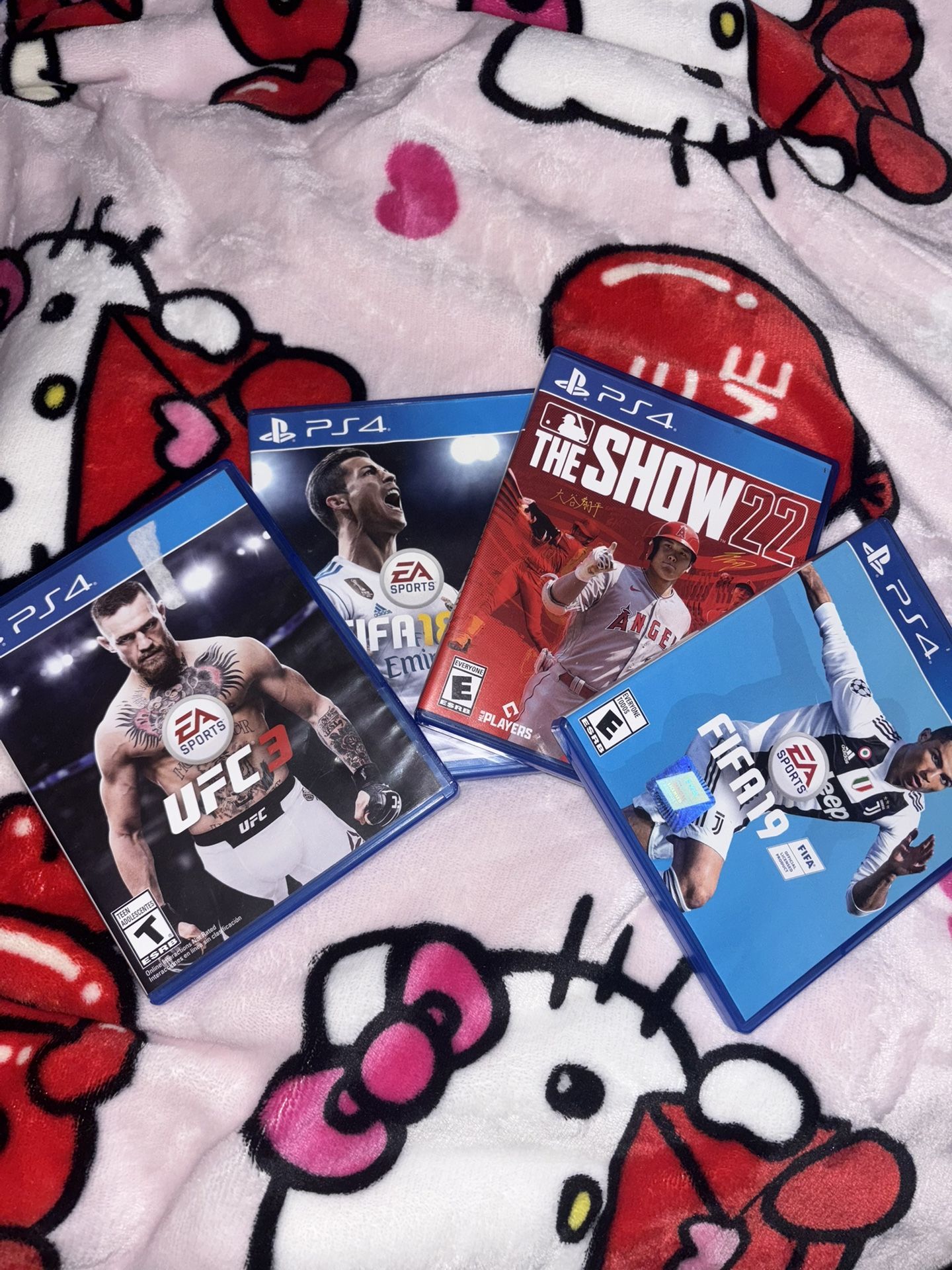 UFC 3, FIFA 18, FIFA 19, & MLB The Show 22