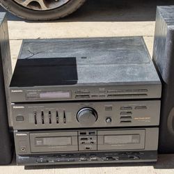 Vintage Panasonic SA-H90 Hi-Fi Audio System with Sony SS-D115 Speakers