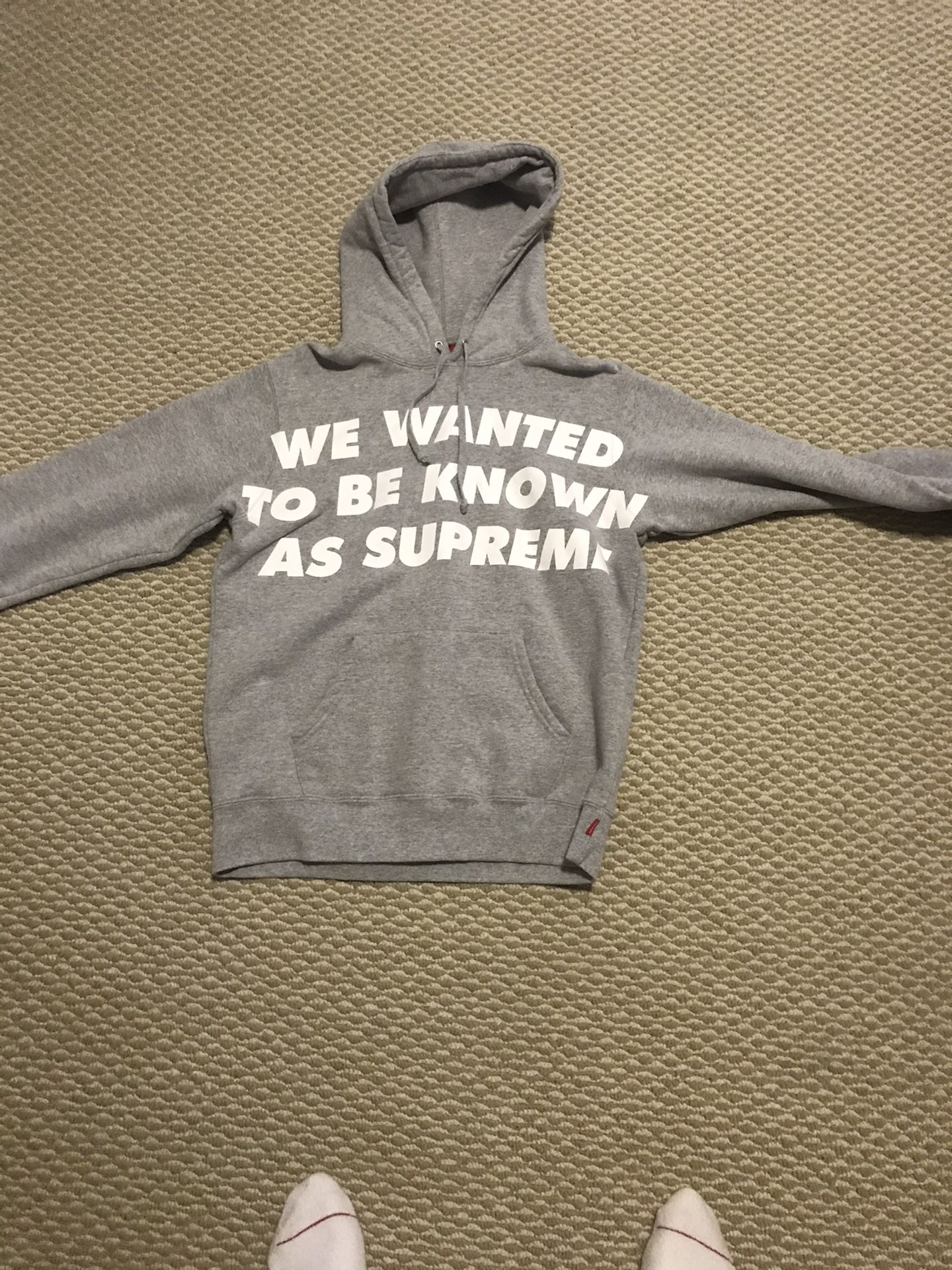 We wanted to be known as supreme hoodie mens medium washed once never worn