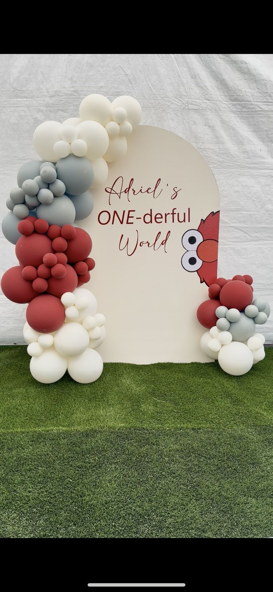 Elmo Backdrop Balloons