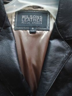 Black leather coat